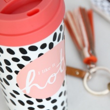 Caroline Gardner Rose Tinted Thermal Travel Cup